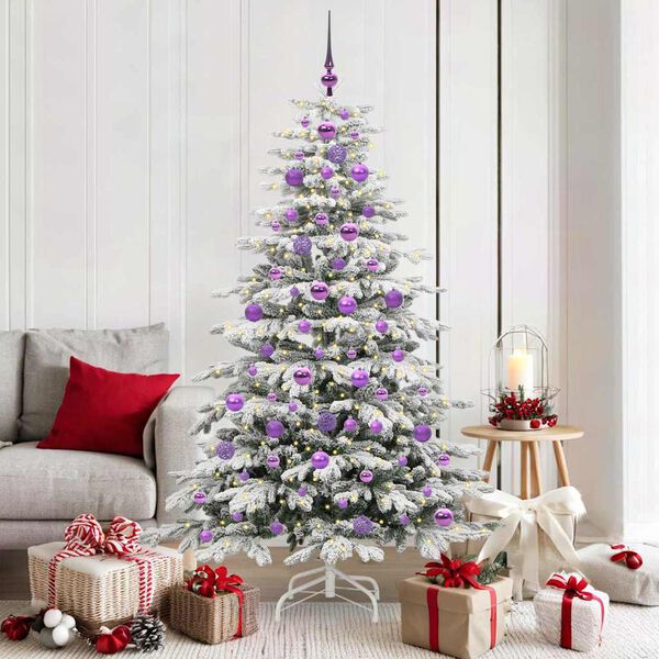 vidaXL Sapin de No&euml;l Artificiel &agrave; Branches Articul&eacute;es Blanc 180 cm