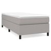 vidaXL Sommier &agrave; lattes de lit avec matelas Gris clair 80x200 cm Tissu