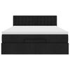 vidaXL Lit ottoman avec matelas et LED noir 140x200 cm tissu