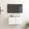 vidaXL Meuble TV suspendu Blanc 60x30x30 cm