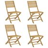 vidaXL Chaises pliables de jardin lot de 4 bois massif d'acacia