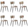 vidaXL Chaises &agrave; manger lot de 6 bois de r&eacute;cup&eacute;ration solide