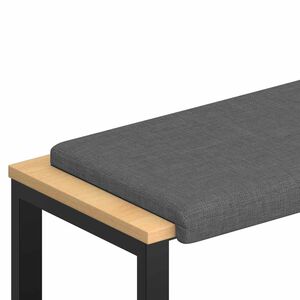 vidaXL Coussin de banc Tissu Gris fonc&eacute; Profondeur 35 cm