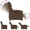 vidaXL Fauteuil inclinable &eacute;lectrique Marron Tissu