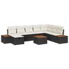 vidaXL Ensemble de canap&eacute; de jardin 9 pc Noir polyrotin