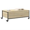 vidaXL Table basse avec roulettes chêne sonoma bois d'ingénierie