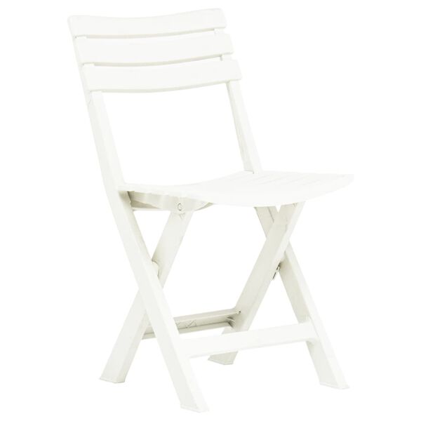 vidaXL Chaises de jardin pliables lot de 2 Plastique Blanc