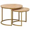 vidaXL Tables basses gigognes 2 pc Marron 50 x 50 x 40 cm