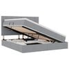 vidaXL Lit de rangement LED avec matelas Gris clair 180 x 200 cm Tissu