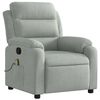 vidaXL Fauteuil de massage inclinable gris clair velours