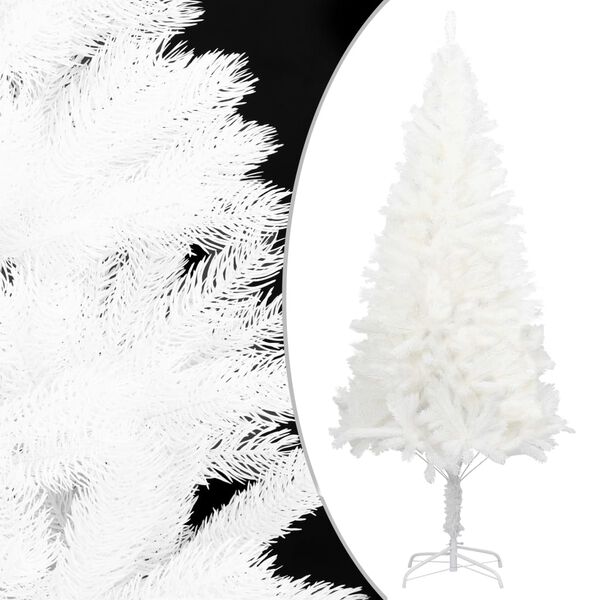 vidaXL Arbre de Noël artificiel aiguilles réalistes blanc 210 cm