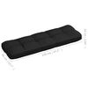vidaXL Coussins de canapé palette lot de 7 Noir