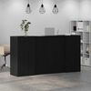 vidaXL Bureau de r&eacute;ception Ch&ecirc;ne noir 200x50x103,5 cm Bois d'ing&eacute;nierie