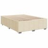 vidaXL Sommier &agrave; lattes de lit avec matelas Cr&egrave;me 160x200 cm Tissu