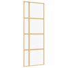 vidaXL Porte coulissante dor&eacute; 76x205 cm verre ESG clair et aluminium