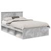 vidaXL Cadre de lit avec t&ecirc;te de lit B&eacute;ton 120 x 190 cm Pin massif