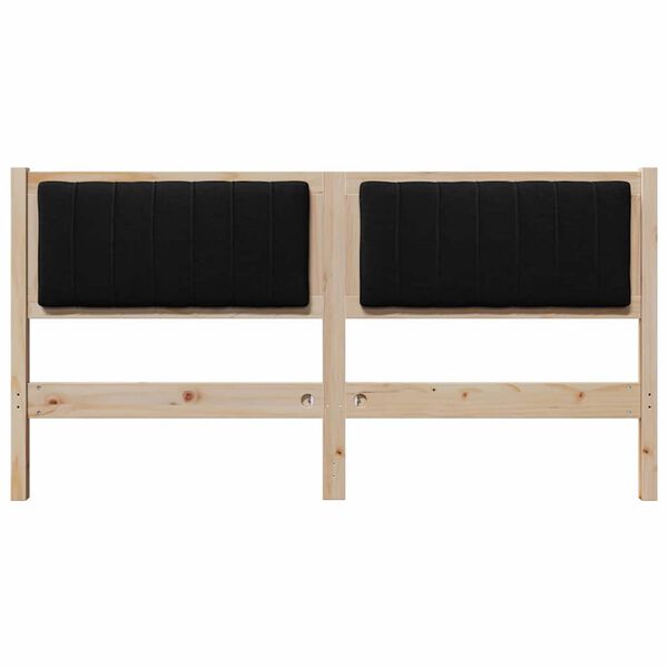 vidaXL T&ecirc;te de lit capitonn&eacute;e Marron 160 cm Pin massif