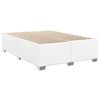 vidaXL Sommier &agrave; lattes de lit avec matelas Blanc 160x200cm Similicuir