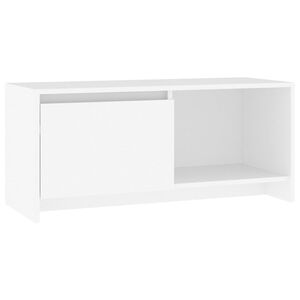 vidaXL Meuble TV Blanc 90x35x40 cm Bois d'ing&eacute;nierie