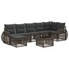 vidaXL Ensemble de canap&eacute; de jardin 8 pcs Gris et Gris fonc&eacute; polyrotin