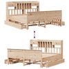 vidaXL Lit biblioth&egrave;que sans matelas cire marron 100x200 cm pin massif