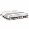 vidaXL Cadre de lit sans matelas sonoma gris 200x200 cm