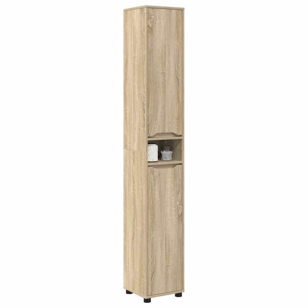 vidaXL Cabinet de salle de bain Ch&ecirc;ne Sonoma 30,5 x 30 x 195 cm