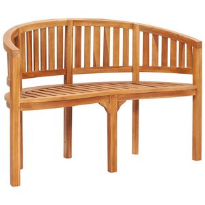vidaXL Banc de jardin en forme de banane 120 cm Teck solide