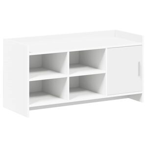 vidaXL Cabinet &agrave; chaussures Blanc 100 x 39,5 x 51 cm Bois d'ing&eacute;nierie