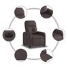 vidaXL Fauteuil inclinable &eacute;lectrique Marron fonc&eacute; Tissu
