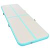 vidaXL Tapis gonflable de gymnastique avec pompe 300x100x10cm PVC Vert