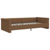 vidaXL Lit avec &eacute;clairage USB Marron Tissu 90x200 cm