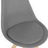 vidaXL Chaises &agrave; manger pivotantes lot de 4 gris PP