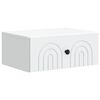 vidaXL Cabinet de chevet mural avec tiroir Blanc 49 x 34,5 x 20 cm