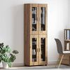 vidaXL Haut Armoire Ch&ecirc;ne artisanal 60 x 35 x 182 cm Bois d'ing&eacute;nierie