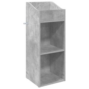 vidaXL Meuble &agrave; vinyles Gris b&eacute;ton 36 x 36 x 95,5 cm Bois d'ing&eacute;nierie