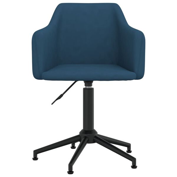 vidaXL Chaises pivotantes &agrave; manger lot de 2 Bleu Velours
