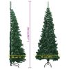 vidaXL Sapin de No&euml;l artificiel d'angle Vert 210 cm PVC