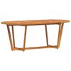 vidaXL Table de jardin ovale 200x90x75 cm en bois d'acacia massif