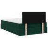 vidaXL Cadre de lit ottoman avec matelas vert fonc&eacute; 120x200 cm velours