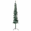 vidaXL Demi sapin de No&euml;l artificiel mince avec support Vert 120 cm