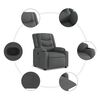 vidaXL Fauteuil inclinable Gris fonc&eacute; Tissu
