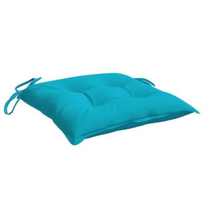 vidaXL Coussins de chaise lot de 6 turquoise 50x50x7 cm tissu oxford