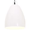vidaXL Lampe suspendue industrielle 25 W Blanc Rond 32 cm E27