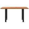 vidaXL Table de bar rectangulaire en bois massif de ch&ecirc;ne marron clair 180 x 80 x 92 cm