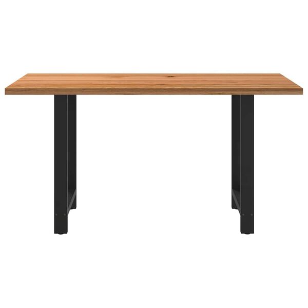 vidaXL Table de bar rectangulaire en bois massif de ch&ecirc;ne marron clair 180 x 80 x 92 cm