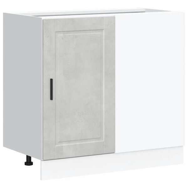 vidaXL Armoire de cuisine Porto gris b&eacute;ton bois d'ing&eacute;nierie