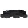 vidaXL Ensemble de canap&eacute; de jardin 11 pc polyrotin