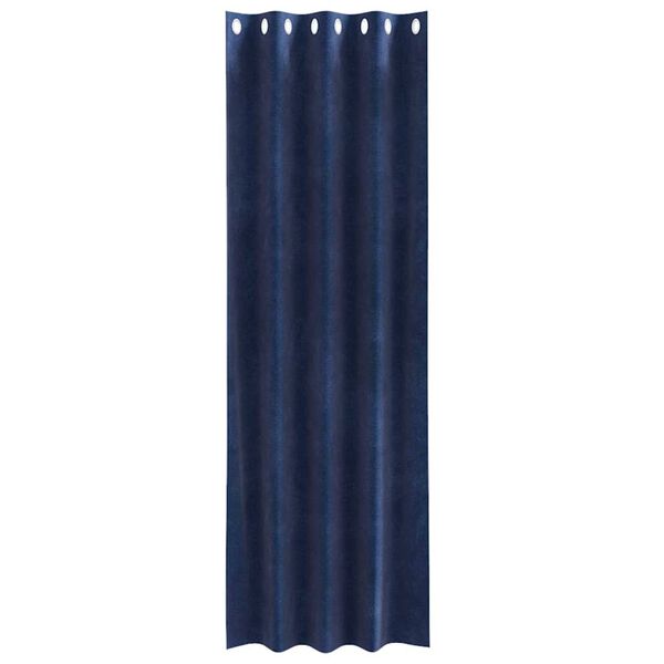 vidaXL Rideaux occultants 2 pcs Bleu foncé 140 x 260 cm Velours