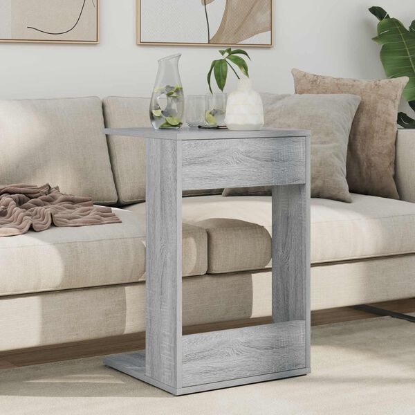 vidaXL Table d'appoint Gris Sonoma 40 x 38 x 62,5 cm Bois d'ing&eacute;nierie